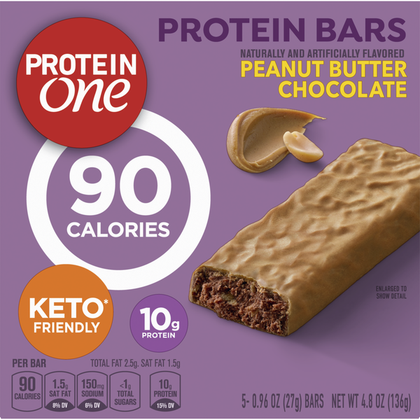 Barres protéinées au beurre de cacahuète et chocolat Protein One - 90 calories
