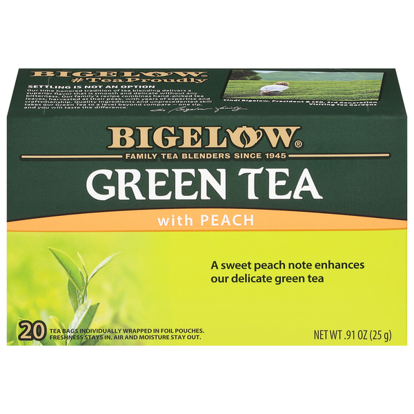 Bigelow Green Tea with Peach - Premium Tea Bags