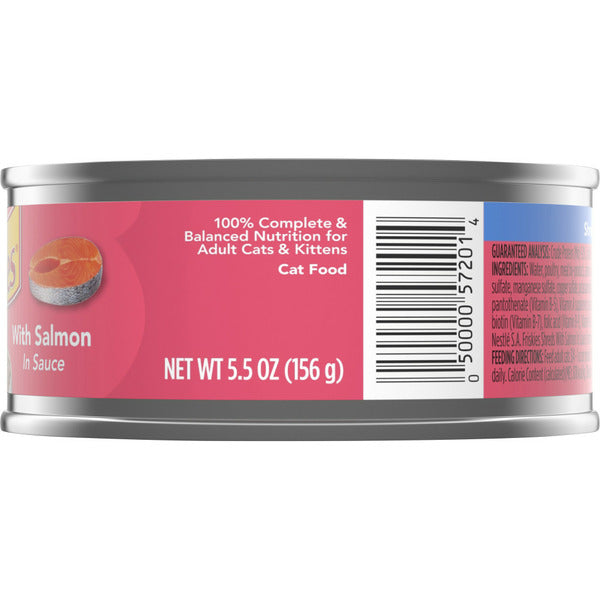 Purina Friskies Comida Húmeda para Gatos - Desmenuzados con Salmón en Salsa