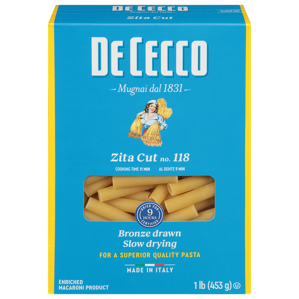 Pasta De Cecco Zita Cortada, No. 118 - Calidad Premium