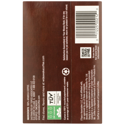 Wide Awake Very Bold Roast Seattle Style Dark Coffee Pods