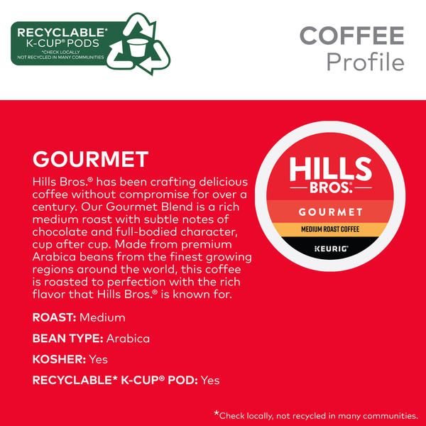 Hills Bros. Premium Arabica Medium Roast K-Cup Pods