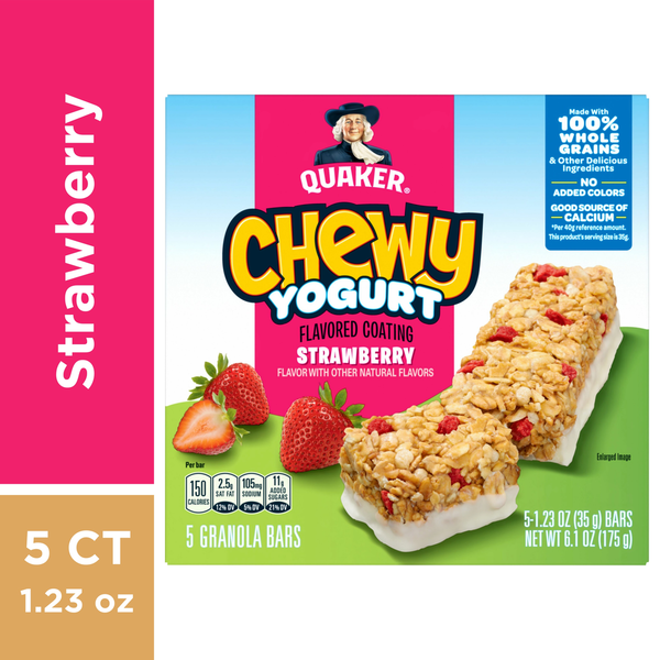 Barres de granola au yaourt Quaker Chewy, Fraise - Pack