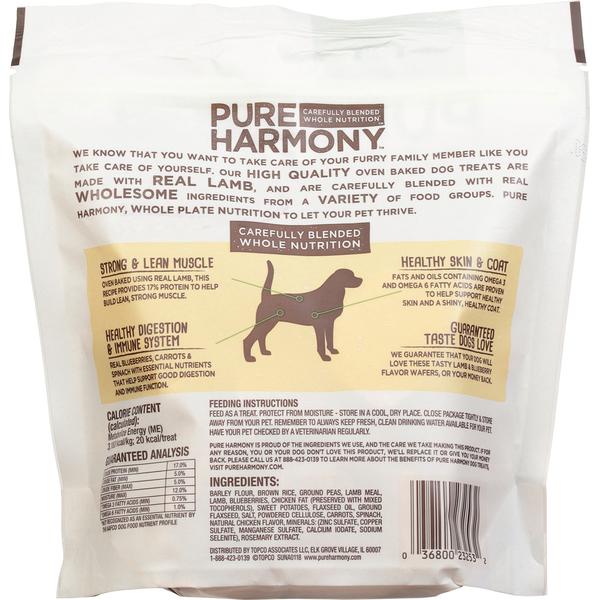 Pure Harmony Super Premium Dog Treats - Lamb & Blueberry Wafers