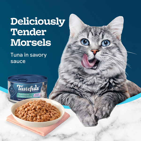 Blue Buffalo Tastefuls Natural Tender Morsels Nourriture Humide pour Chats - Entrée au Thon