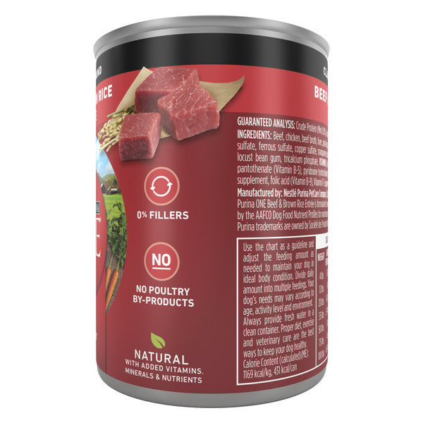 Purina ONE Classic Viande de Boeuf Hachée et Riz Brun pour Chiens