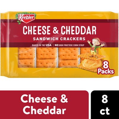 Keebler Cheese and Cheddar Sandwich Crackers - 8 Count