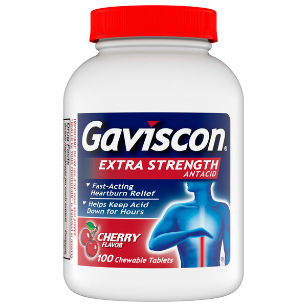 Gaviscon Extra Strength Cherry Chewable Tablets