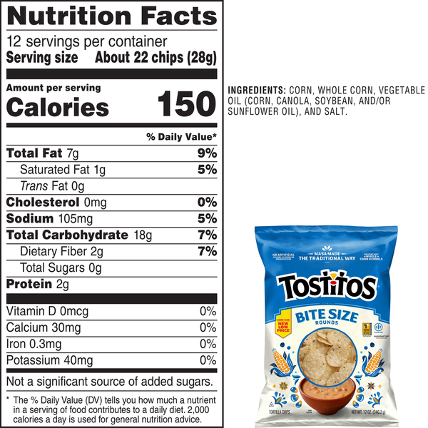 Tostitos Tortilla Chips en Tamaño Bocado