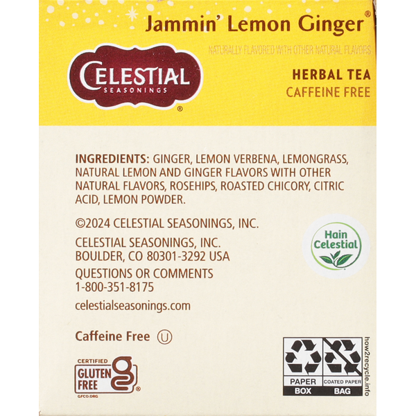 Celestial Seasonings Jammin Lemon Ginger Herbal Tea