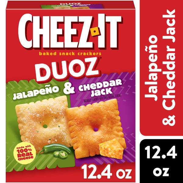Galletas de Aperitivo Cheez-It DUOZ Jalapeño y Cheddar Jack, 12.4 oz
