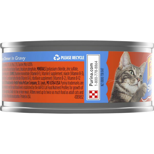 Purina Friskies Gravy Comida Húmeda para Gatos - Pollo Desmenuzado y Salmón