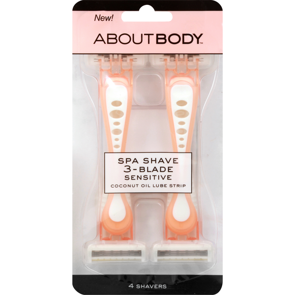 About Body Spa Shave, 3-Blade Razor for Sensitive Skin
