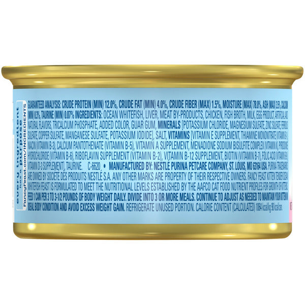 Purina Fancy Feast Délice de Poisson Blanc de Mer Humide pour Chatons