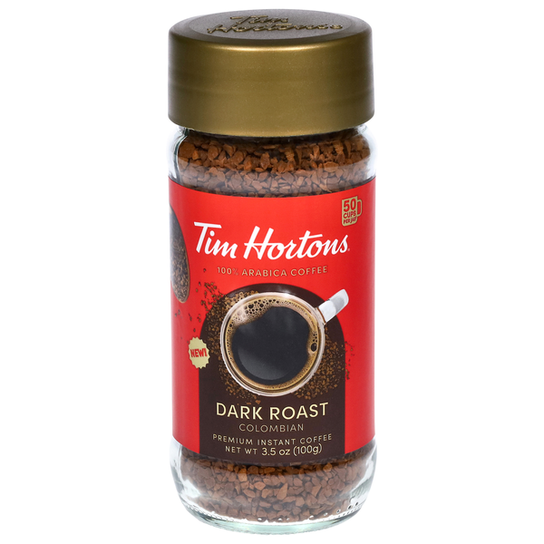 Café Instantáneo Colombiano Tostado Oscuro 100% Arábica de Tim Hortons