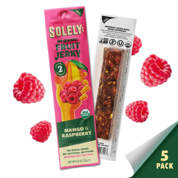 Multipack de Fruta deshidratada Orgánica Solely - Mango y Frambuesa