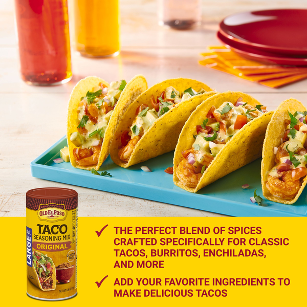 Old El Paso Taco Seasoning, Original - Tamaño Grande