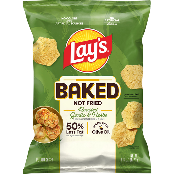 Chips de pomme de terre Lay's au garlic rôti et aux herbes