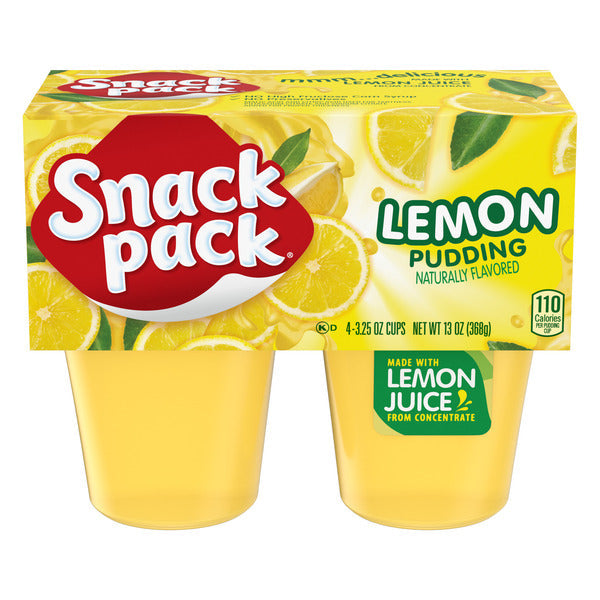 Pudín con Sabor a Limón Snack Pack
