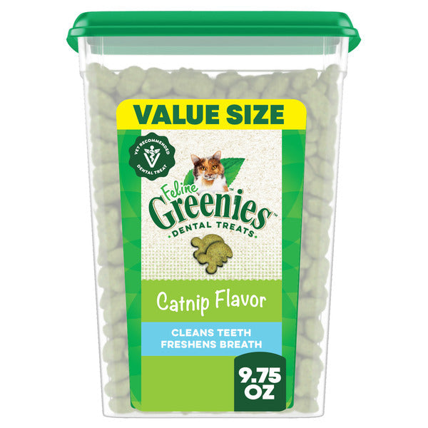 GREENIES Feline Dental Cat Treats, Sabor a Catnip