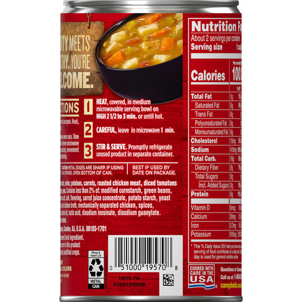 Soupe au poulet rôti de Campbell's avec légumes du pays
