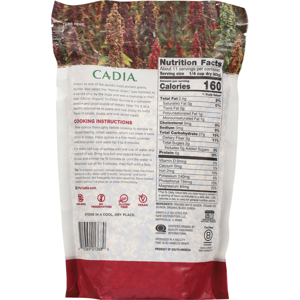 CADIA Organic Tri-Color Quinoa