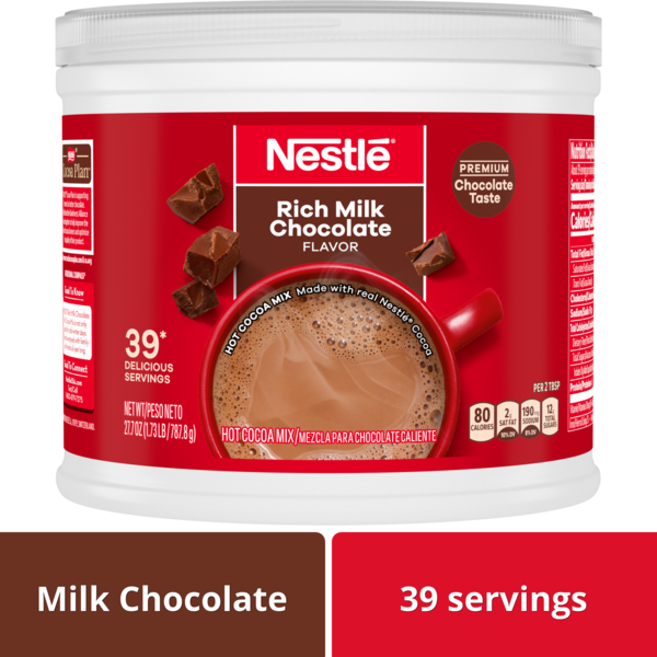 Mezcla de Chocolate Caliente Nestle Sabor a Chocolate con Leche Rico en Lata