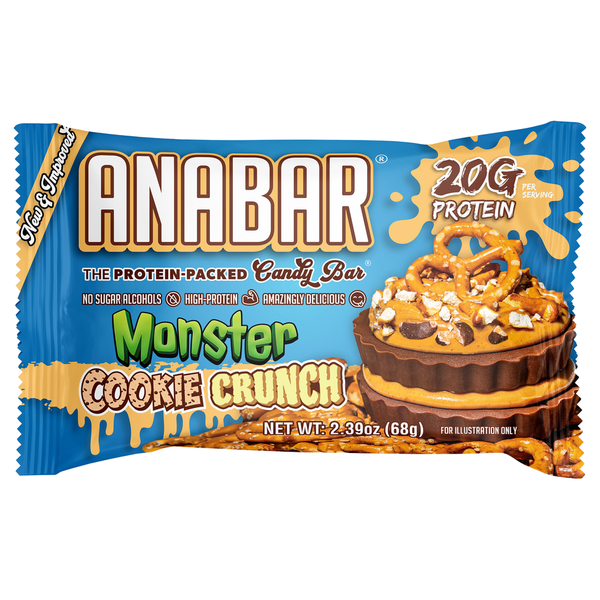 Barra de Caramelo Anabar Monster Cookie Crunch Rica en Proteínas