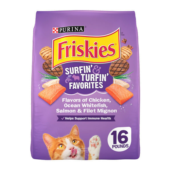Purina Friskies Comida Seca para Gatos, Favoritos Surfin' & Turfin'