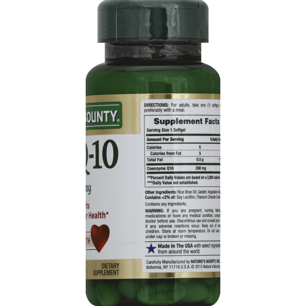Nature's Bounty Co Q-10 Cápsulas Blandas de Liberación Rápida
