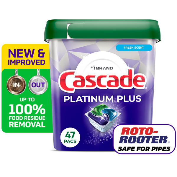 Capsules de lave-vaisselle Cascade Platinum Plus, Fraîche