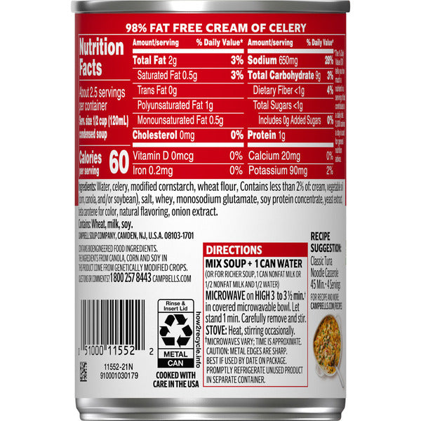 Soupe de céleri Campbell's 98 % sans gras
