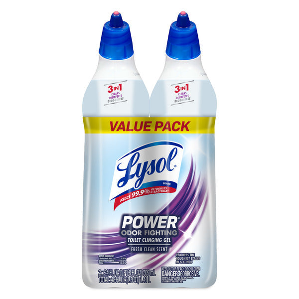 Limpiador de inodoro LYSOL - Paquete doble de poder y combate de olores