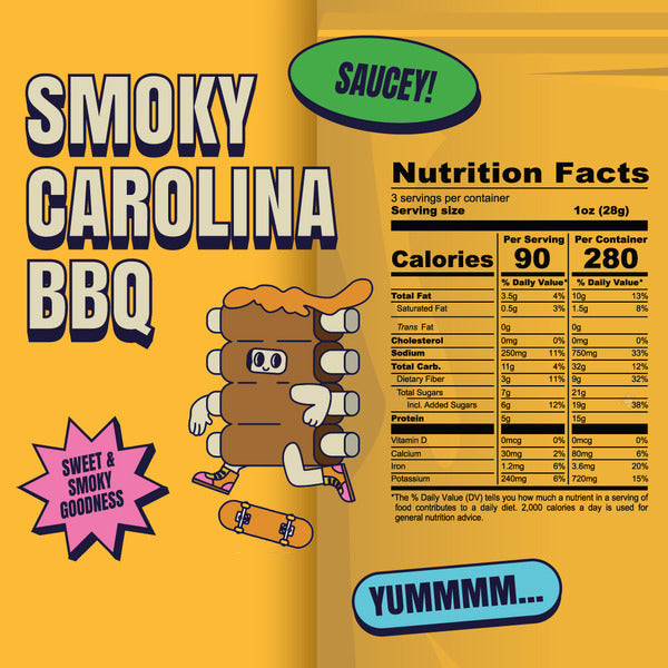 Louisville Vegan Jerky Smoky Carolina BBQ - Plant-Based Snack