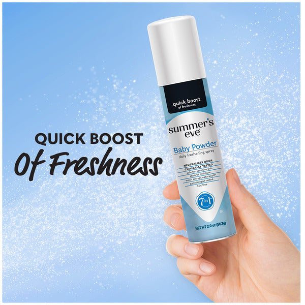 Spray Desodorante Femenino Summer's Eve Freshening, Talco para Bebé