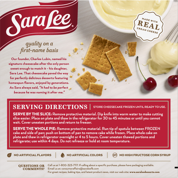 Sara Lee Classic Cherry Cheesecake
