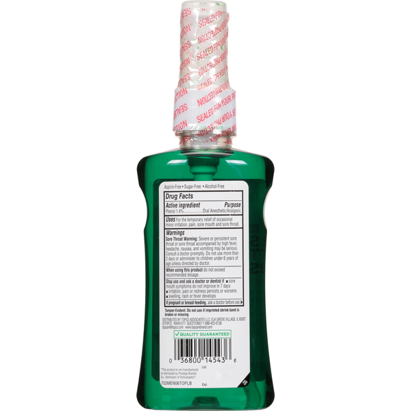 Spray pour la gorge TopCare - Saveur menthol sans sucre