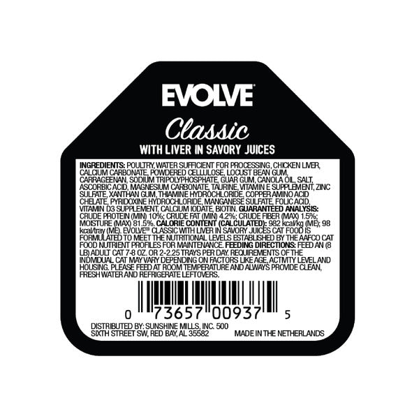 EVOLVE Repas Classiques Faits Maison Foie, Nourriture Humide pour Chats