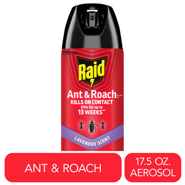 Raid Ant and Roach Killer Aerosol Spray - Aroma de Lavanda