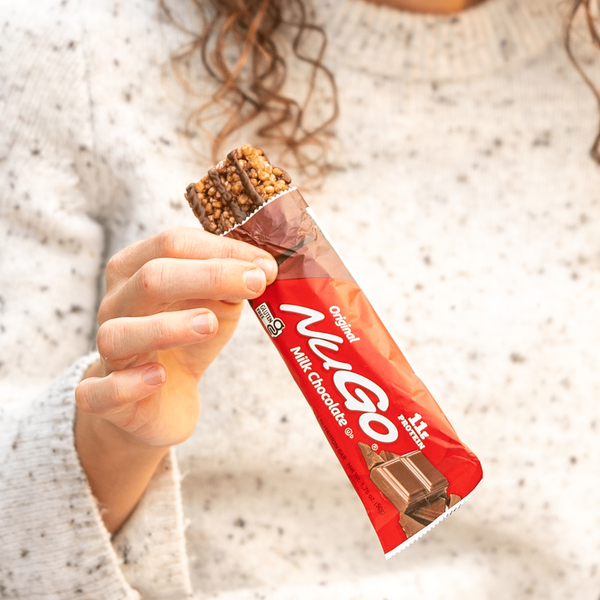 Barra de Proteína NuGo Original de Chocolate con Leche - Sin Gluten