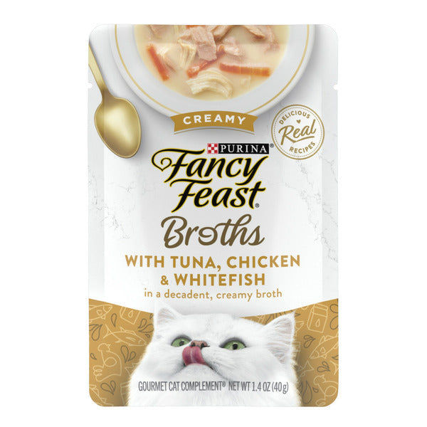 Purina Fancy Feast Lickable Wet Cat Food Broth Topper