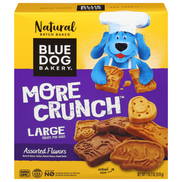 Blue Dog Bakery More Crunch, Assorted Flavors, Large Dog Treats