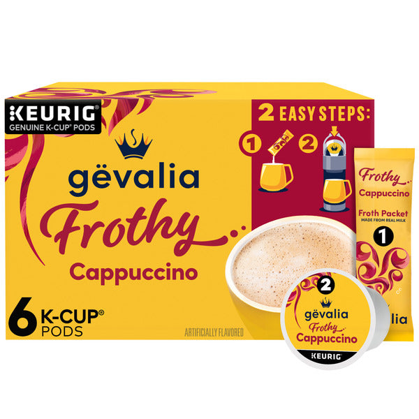 Kit de capsules K-Cup Gevalia Frothy 2 étapes Cappuccino Espresso