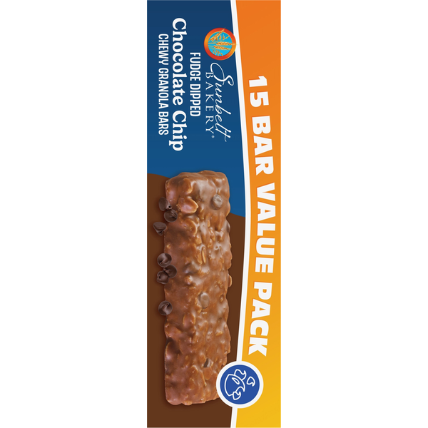 Paquete de Valor de Barras de Granola de Chocolate con Chips y Baño de Fudge de Sunbelt Bakery