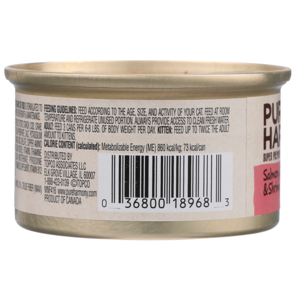 Recette de nourriture pour chat Pure Harmony sans grain au saumon et à l'océan