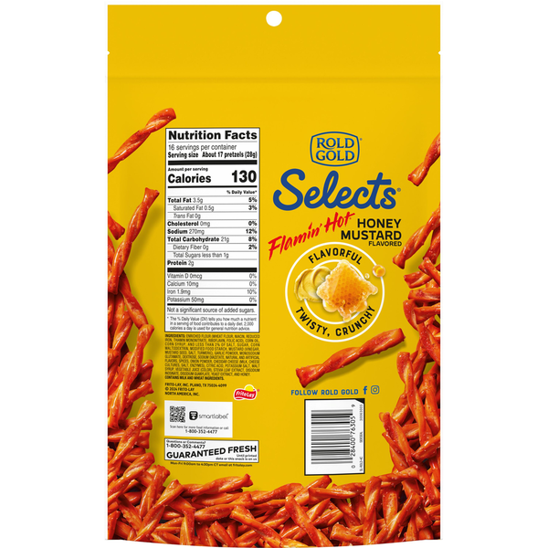 ROLD GOLD Selects Flamin' Hot Moutarde au Miel Prétzels