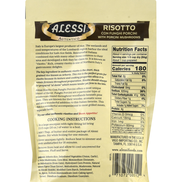 Risotto Premium Alessi con Setas Porcini