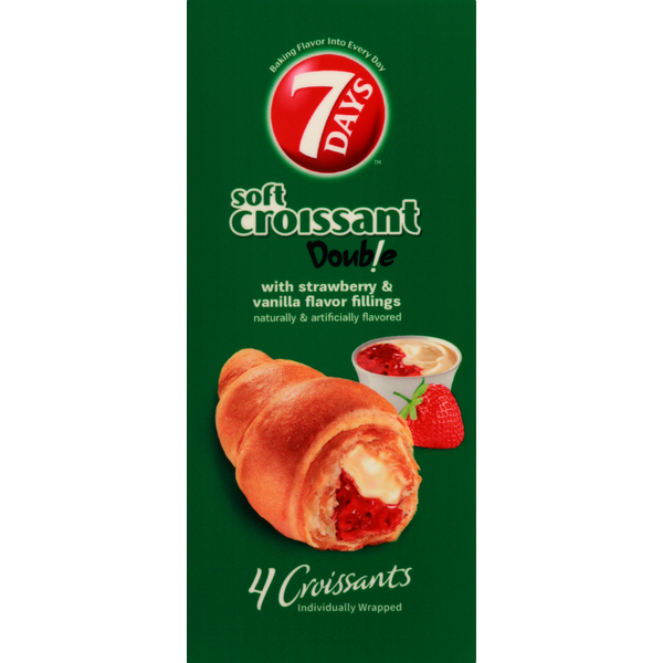 Croissant Suave 7Days con Relleno de Fresa y Vainilla - Doble