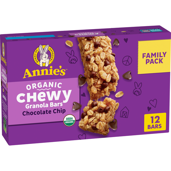 Barras de Granola Masticables de Chocolate con Chips Orgánicos de Annie