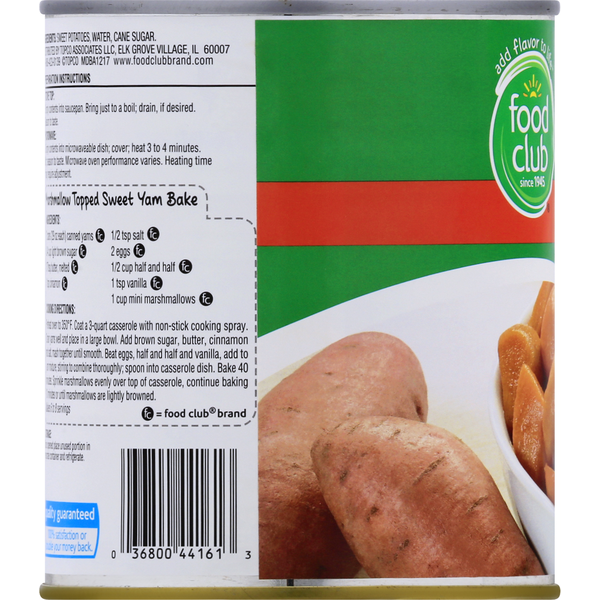 Yams coupés Food Club - Qualité supérieure